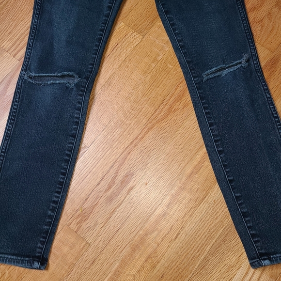 Rolla's Size 28R Westcoast Super Skinny Distressed Jeans Vintage Black - Picture 5 of 9